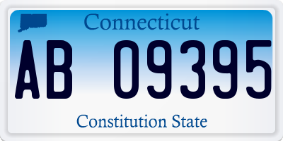 CT license plate AB09395