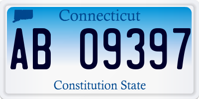 CT license plate AB09397