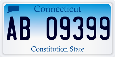 CT license plate AB09399