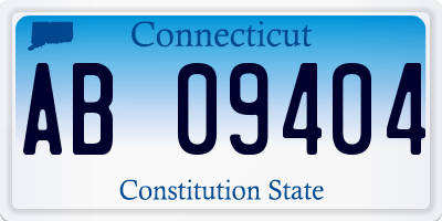 CT license plate AB09404