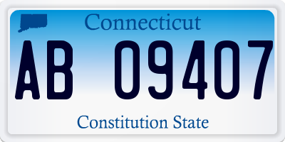 CT license plate AB09407