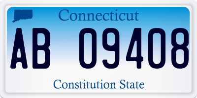 CT license plate AB09408