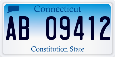 CT license plate AB09412