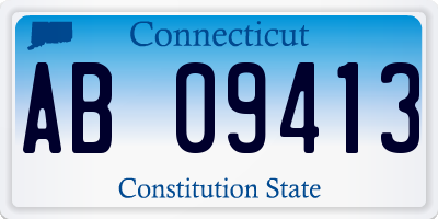 CT license plate AB09413