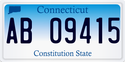 CT license plate AB09415