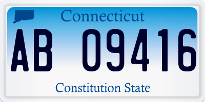 CT license plate AB09416