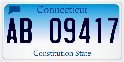 CT license plate AB09417