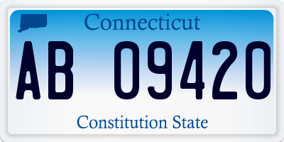 CT license plate AB09420