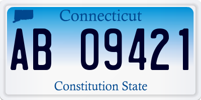 CT license plate AB09421