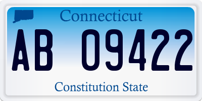 CT license plate AB09422