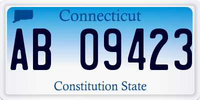 CT license plate AB09423