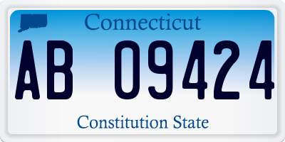 CT license plate AB09424