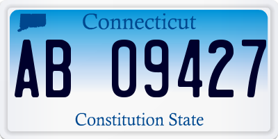 CT license plate AB09427