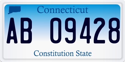 CT license plate AB09428