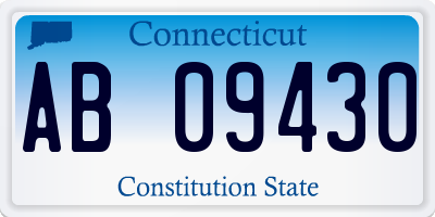 CT license plate AB09430