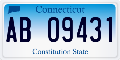 CT license plate AB09431