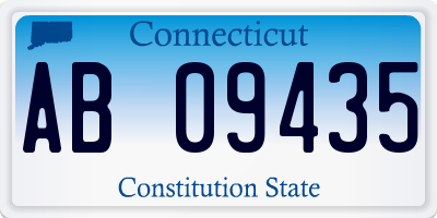 CT license plate AB09435