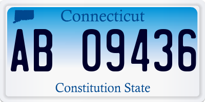 CT license plate AB09436