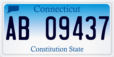 CT license plate AB09437