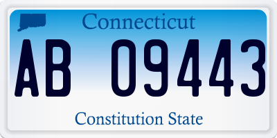 CT license plate AB09443