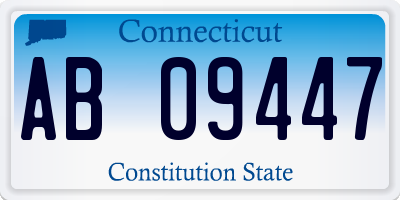 CT license plate AB09447