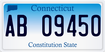 CT license plate AB09450