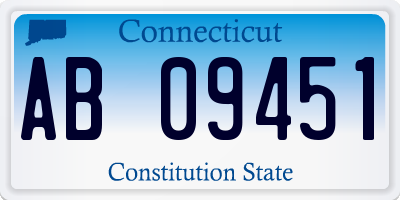 CT license plate AB09451