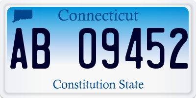 CT license plate AB09452