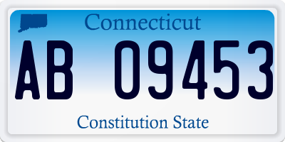 CT license plate AB09453