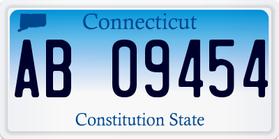 CT license plate AB09454