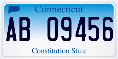 CT license plate AB09456