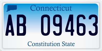 CT license plate AB09463