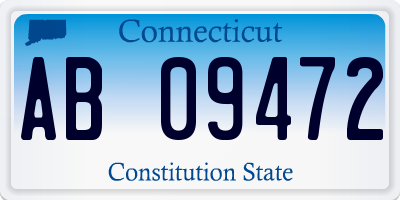 CT license plate AB09472