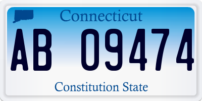 CT license plate AB09474