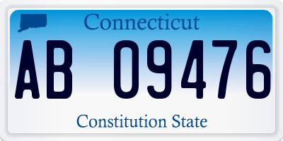 CT license plate AB09476