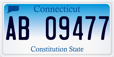 CT license plate AB09477