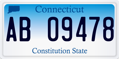 CT license plate AB09478