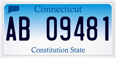 CT license plate AB09481