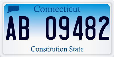 CT license plate AB09482