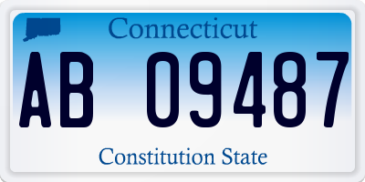 CT license plate AB09487