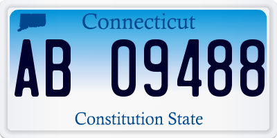 CT license plate AB09488