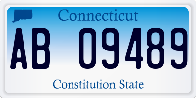 CT license plate AB09489