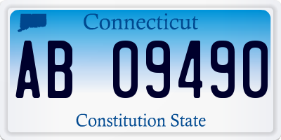 CT license plate AB09490