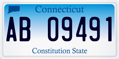 CT license plate AB09491