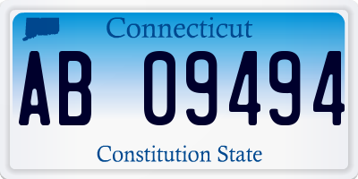 CT license plate AB09494