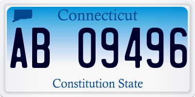 CT license plate AB09496