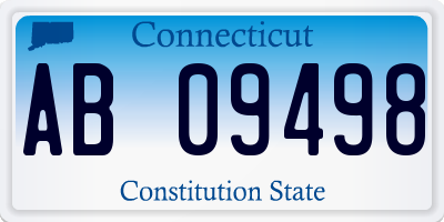 CT license plate AB09498