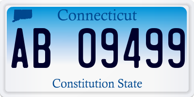 CT license plate AB09499