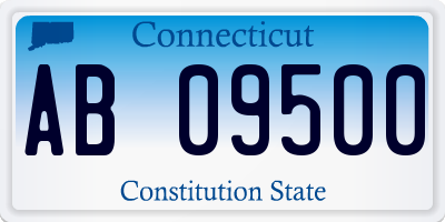 CT license plate AB09500