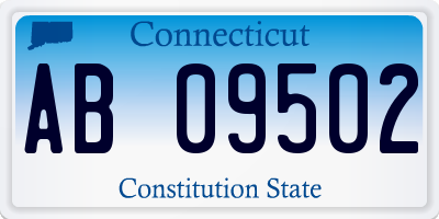 CT license plate AB09502